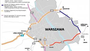 Obwodnica Warszawy mapa trasa