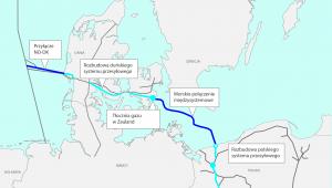 Planowany przebieg gazociągu Baltic Pipe, źródło: Gaz-System